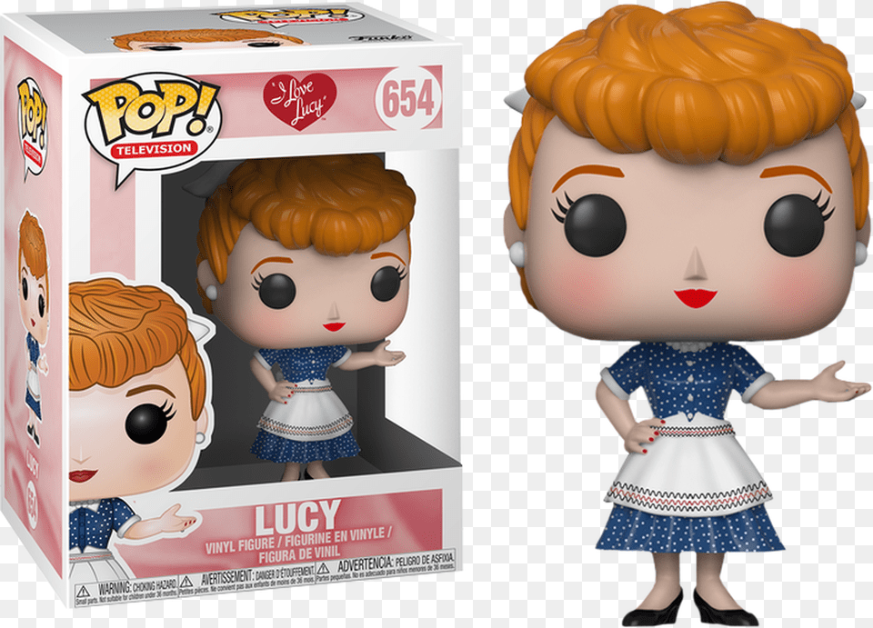 I Love Lucy Love Lucy Black And White Funko Pop, Doll, Toy, Baby, Person Free Png Download
