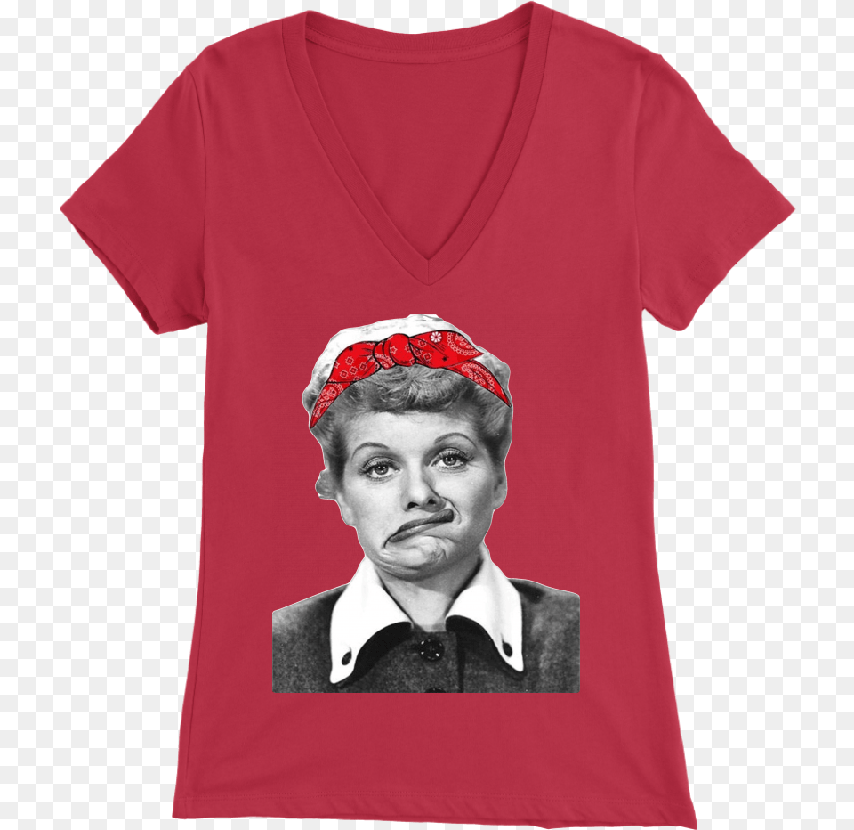 I Love Lucy Red Bandana Tee Limited Government Tee Shirt, Clothing, T-shirt, Adult, Male Png