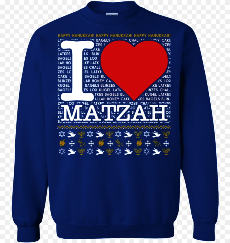 I Love Matzah Sweatshirt Mortal Kombat Christmas Jumper, Clothing, Hoodie, Knitwear, Long Sleeve Png