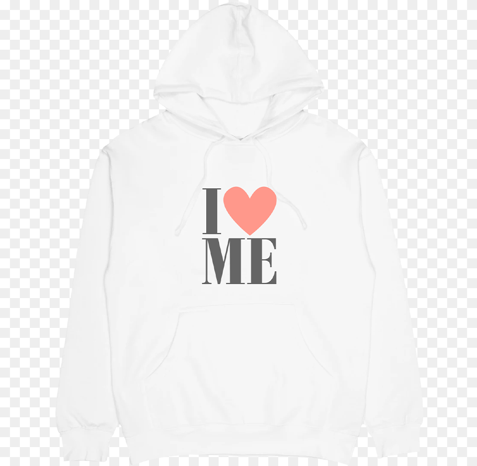 I Love Me White Hoodie Hooded, Clothing, Hood, Knitwear, Sweater Free Transparent Png