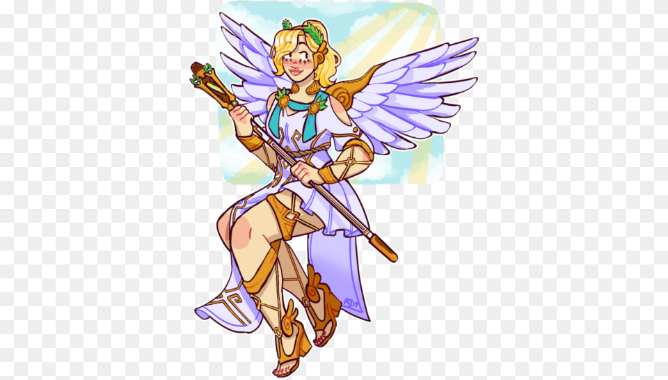 I Love Mercys New Summer Games Skin Winged Victory Mercy Book, Comics, Publication, Person Free Transparent Png