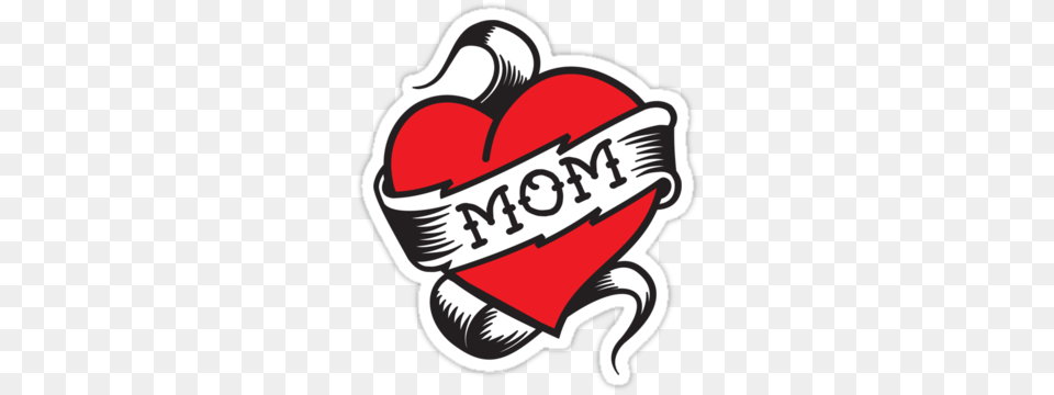 I Love Mom Heart Tattoo, Sticker, Dynamite, Weapon, Logo Free Png