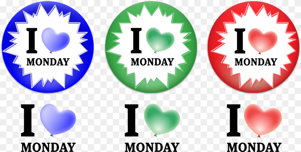 I Love Monday Icon Image Vertical, Logo, Balloon, Symbol Png