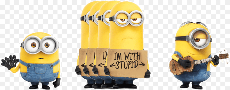 I Love Motion Graphics Minion Im With Stupid, Toy, Face, Head, Person Free Png Download
