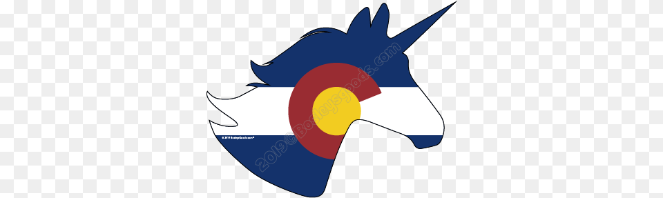 I Love My Colorado Unicorn Sticker Flag, Logo, Animal, Fish, Sea Life Free Png