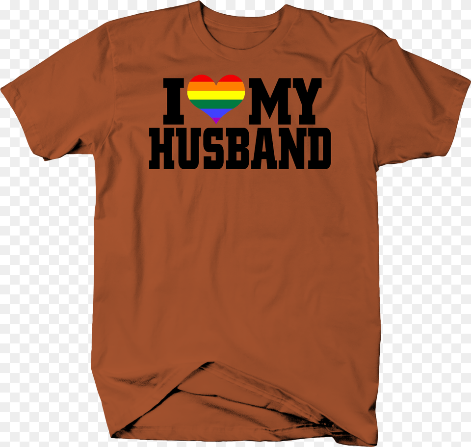 I Love My Husband Rainbow Heart Gay Pride Lgbtq Community, Clothing, Shirt, T-shirt Free Png Download