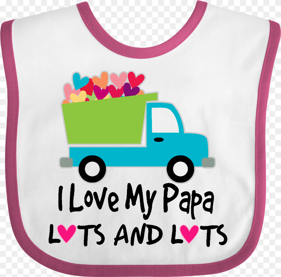 I Love My Papa Grandchild Baby Bib White And Raspberry Love Auntie, Person Free Png Download