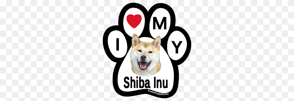 I Love My Shiba Inu Paw Magnet, Animal, Canine, Dog, Husky Png
