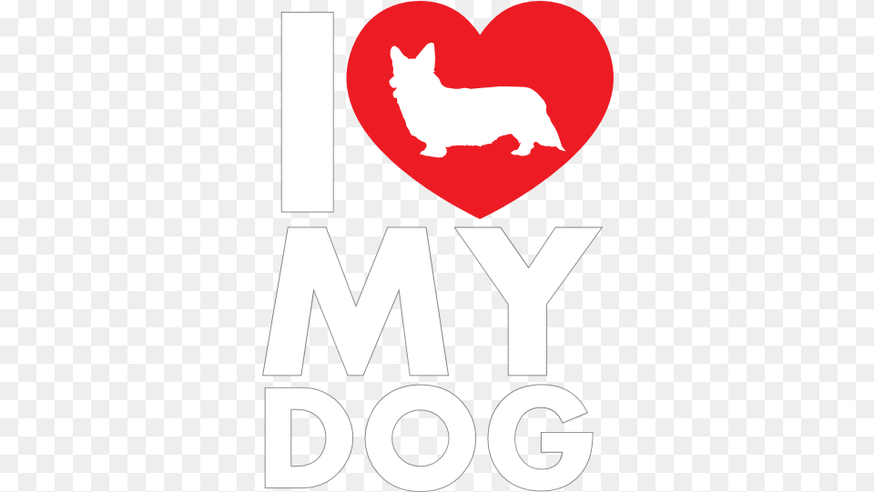 I Love My Welsh Corgi Text With Heart Sticker Cardigan Welsh Corgi, Logo, Symbol, Animal, Cat Free Png Download