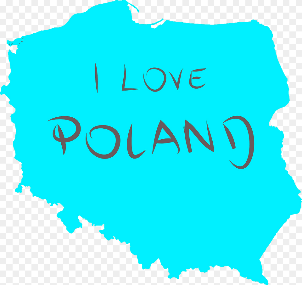 I Love Poland Map Clipart, Person, Text Png Image