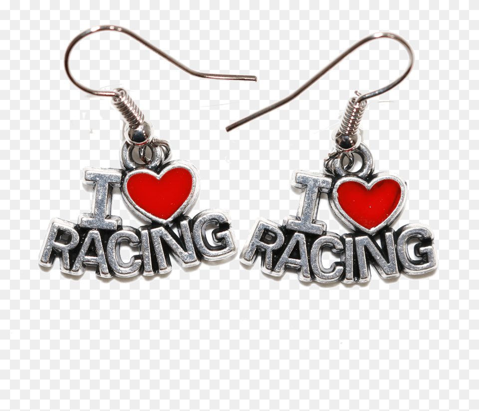 I Love Racing Earrings, Accessories, Earring, Jewelry Free Png