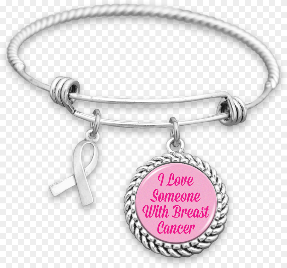 I Love Someone With Breast Cancer Ribbon Charm Bracelet Charms, Accessories, Jewelry, Necklace Png Image