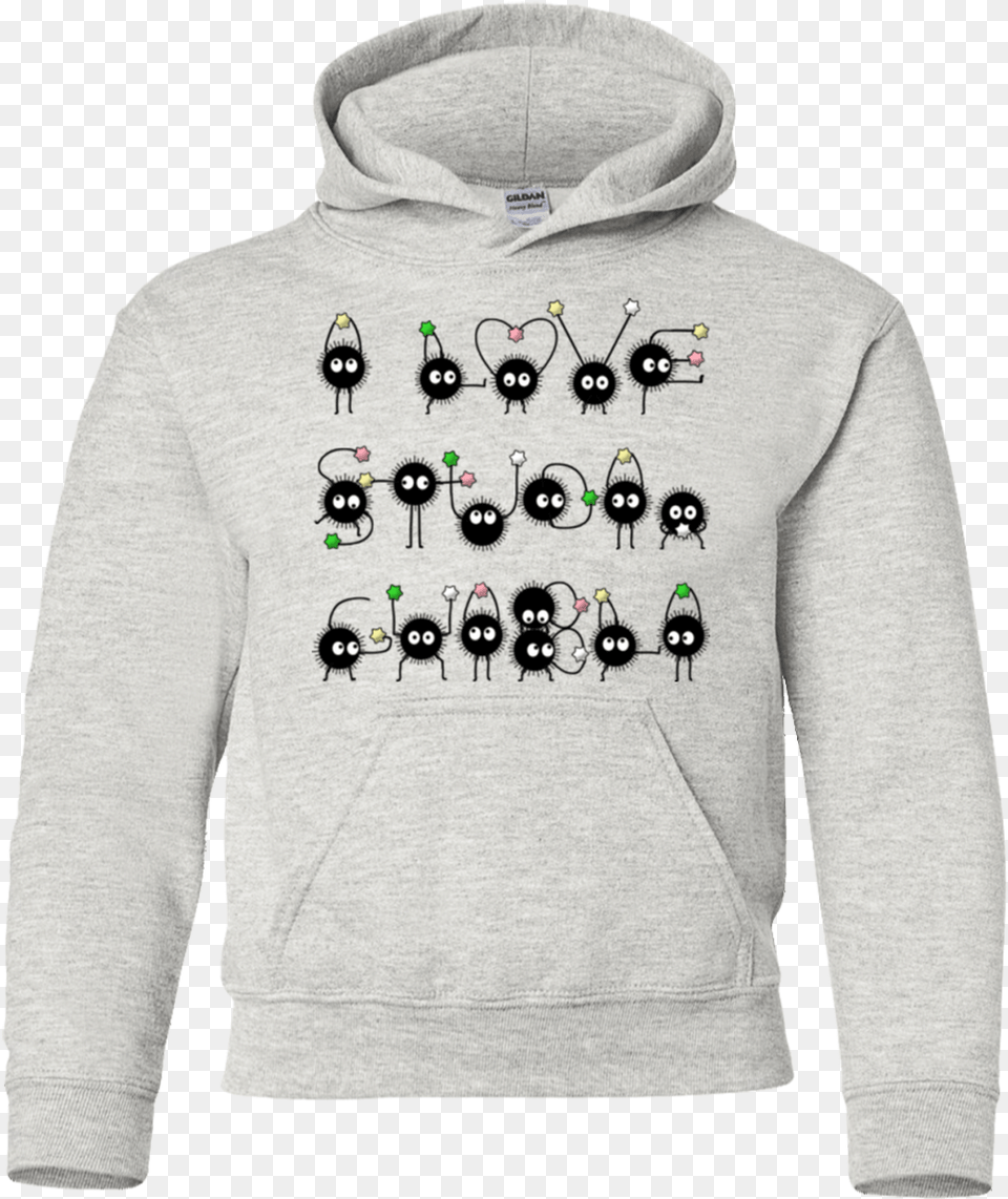 I Love Studio Ghibli Youth Hoodie Design Studio Ghibli Shirt, Clothing, Hood, Knitwear, Sweater Free Png