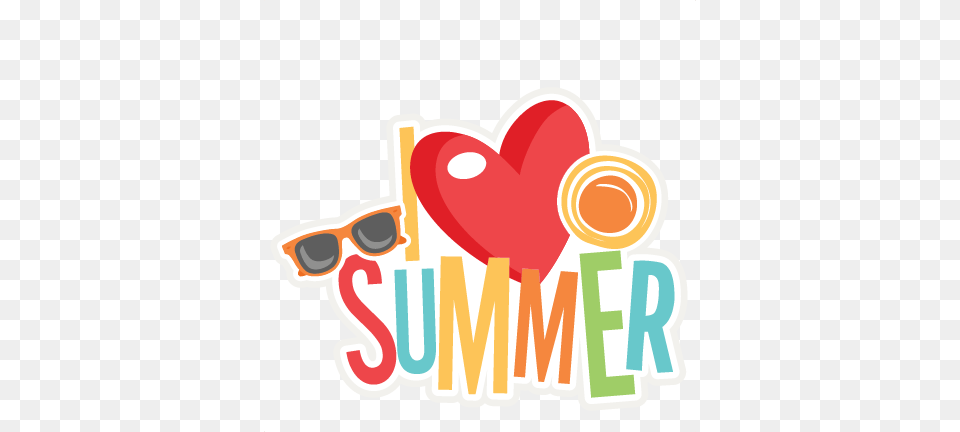 I Love Summer Title Scrapbook Cute Clipart, Dynamite, Weapon, Accessories, Sunglasses Free Png Download