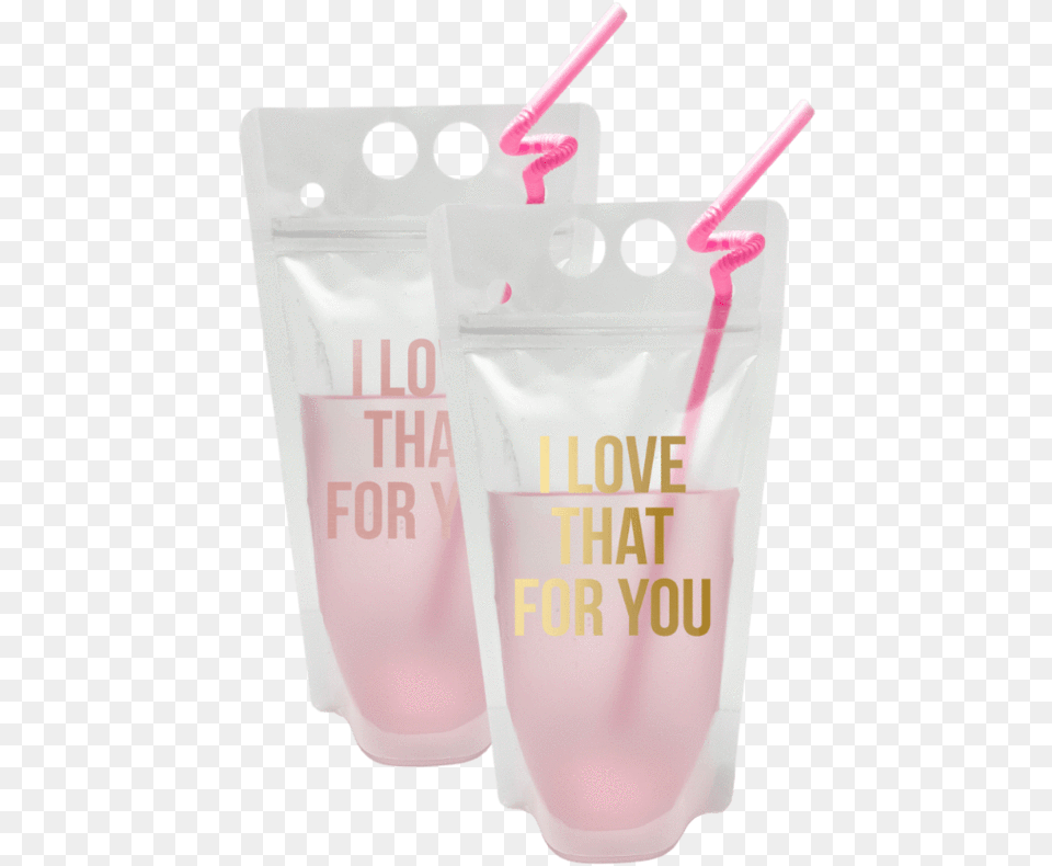I Love That For You Party Pouch Pint Glass, Beverage, Milk, Juice, Milkshake Png Image