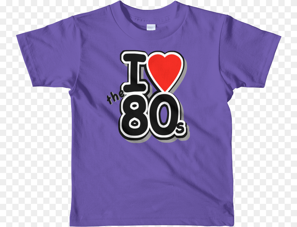 I Love The 80 S Short Sleeve Kids T Shirt Heart, Clothing, T-shirt Free Png Download