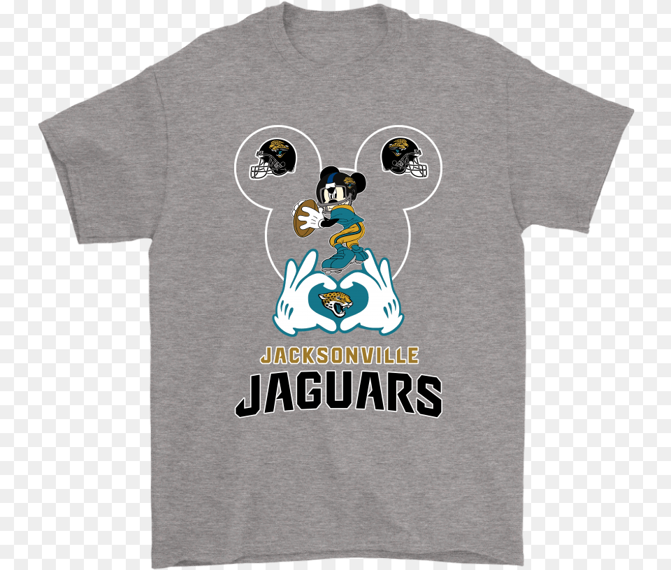 I Love The Jaguars Mickey Mouse Jacksonville Jaguars Jurassic Park Anniversary Logo, Clothing, T-shirt, Shirt, Baby Free Png