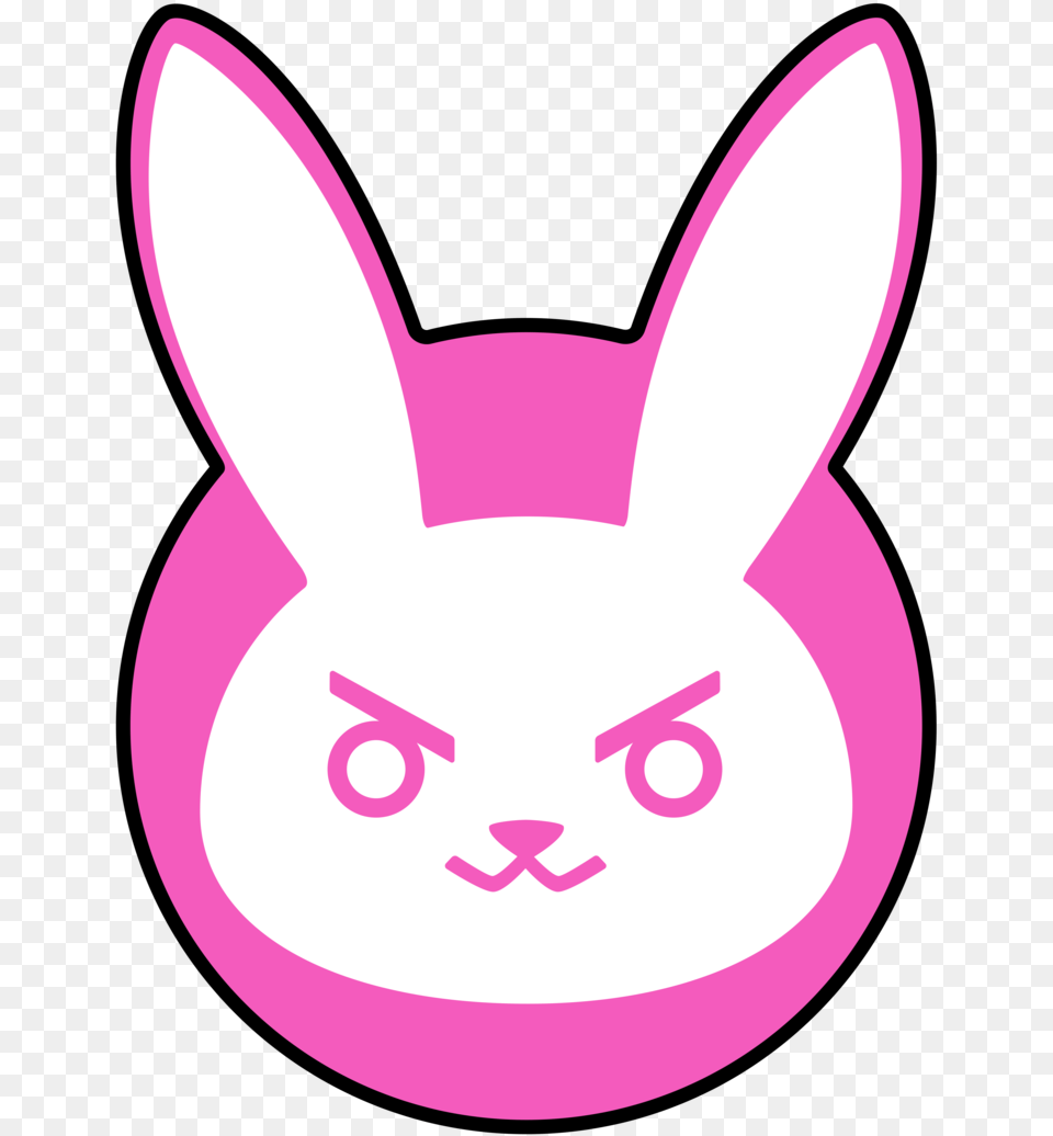 I Love This D Va Bunny Logo So Much Diy, Purple Free Png Download