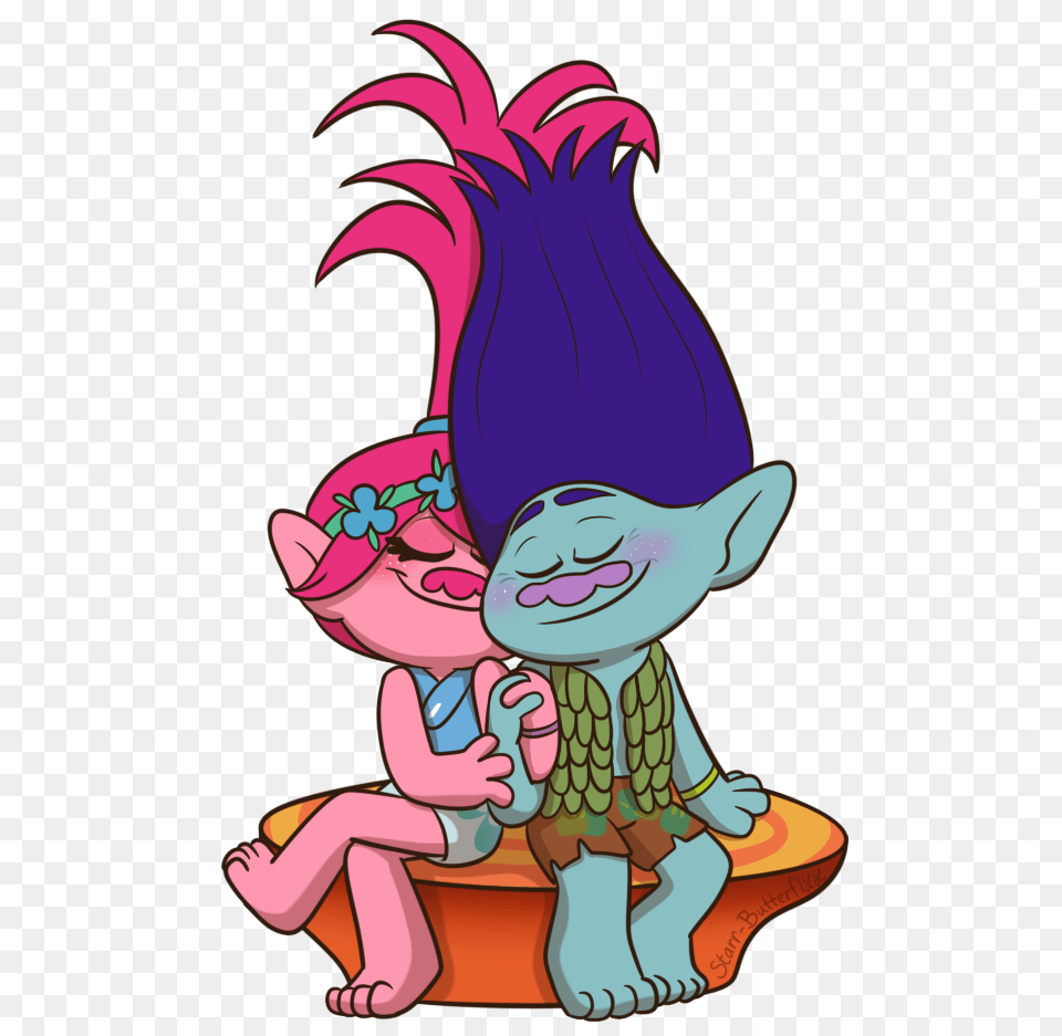 I Love Trolls Starr Butterflyy I Love Theeeemmmmmm, Cartoon, Book, Comics, Publication Png Image