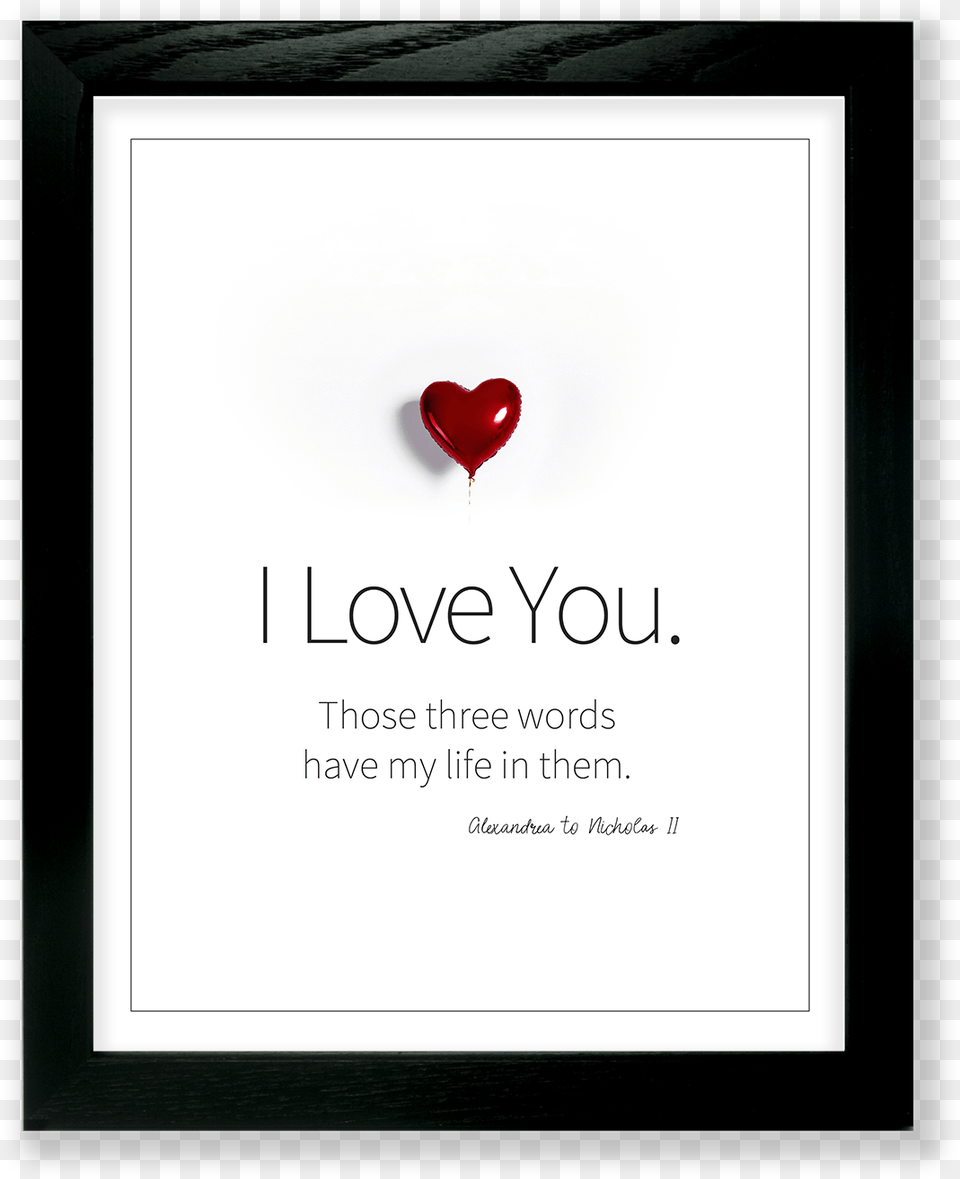 I Love You 2 8 X 10 With Frame Stoicism, Balloon Free Png Download