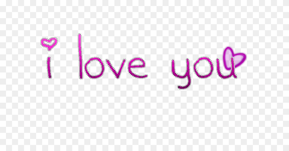 I Love You, Purple, Text Free Png Download