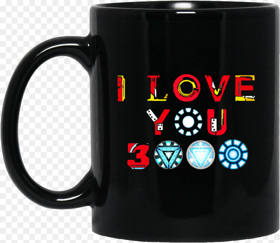 I Love You 3000 Arc Reactor Mug For Fan Proof That Tony Stark Has A Heart, Cup, Beverage, Coffee, Coffee Cup Png