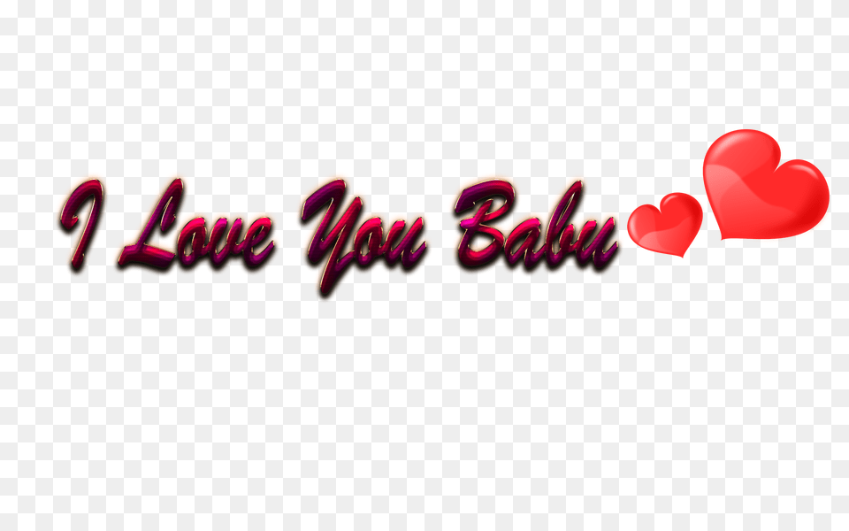 I Love You Babu Red Heart, Dynamite, Weapon, Food, Sweets Free Png Download