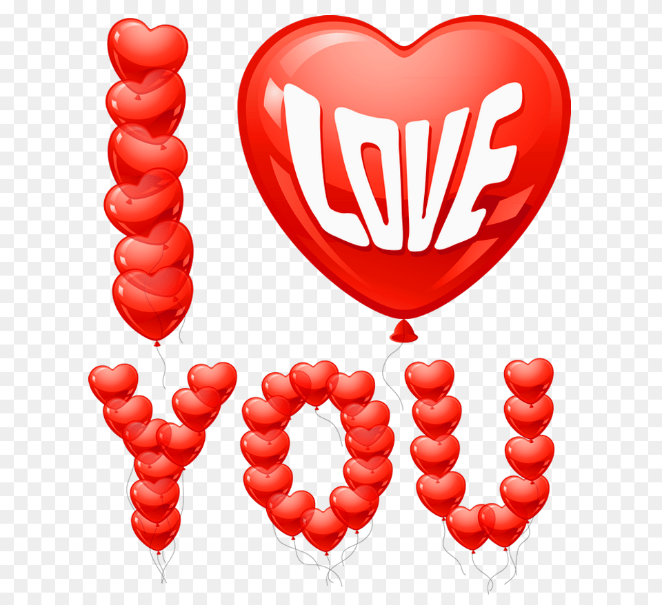I Love You Balloons Clipart, Balloon, Heart Free Transparent Png