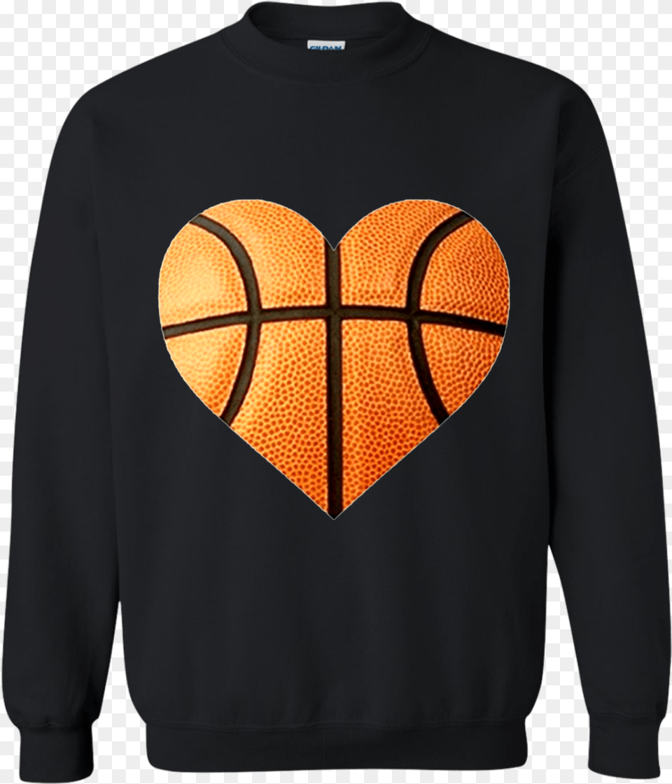 I Love You Basketball Heart Valentinequots Day Emoticon Cheistmas Star Wars Transparent, Long Sleeve, Sweatshirt, Sweater, Clothing Free Png