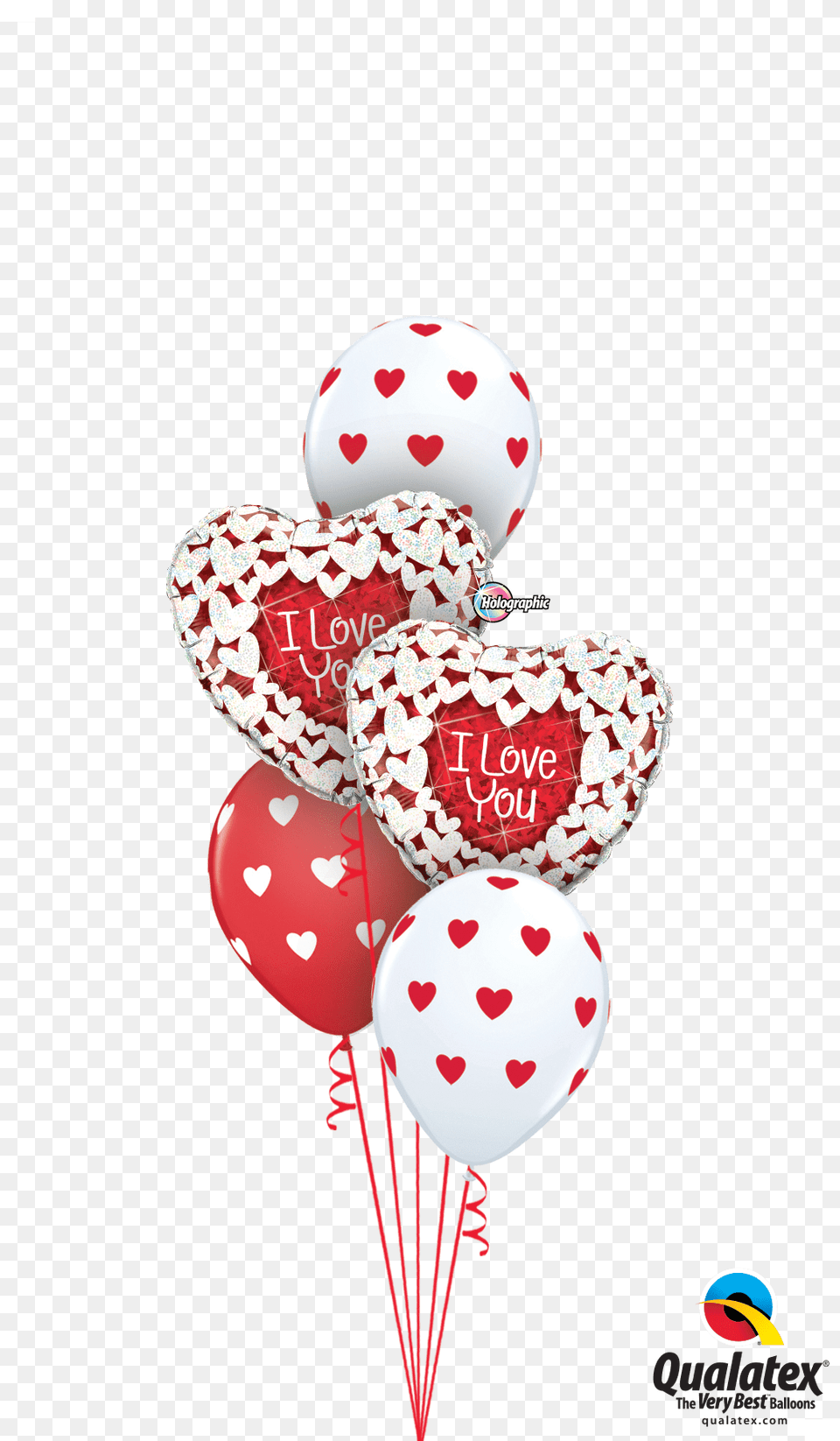 I Love You Glittering Hearts Balloon Bouquet Ljubavni Baloni Free Png Download