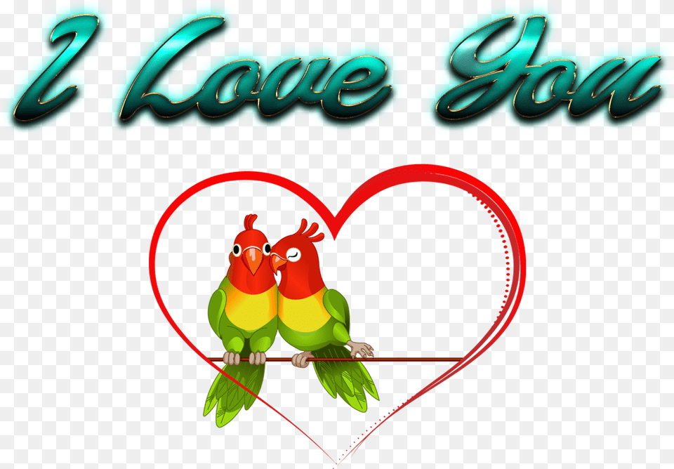 I Love You Hd Images Love Birds, Animal, Bird, Parakeet, Parrot Free Transparent Png