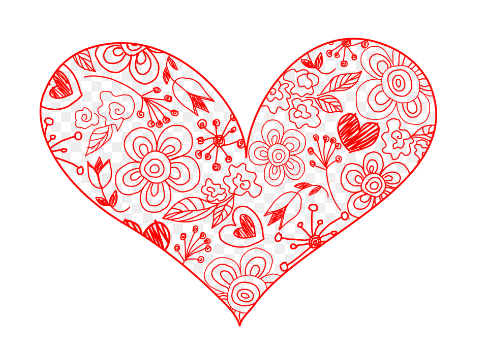 I Love You Hearts And Roses Drawings Heart Clipart Vintage, Pattern Free Transparent Png