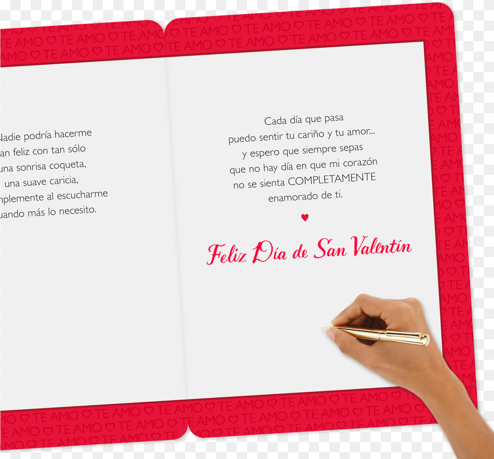 I Love You Jumbo Spanish Language Valentine39s Day Card Document, Text, Page Free Transparent Png