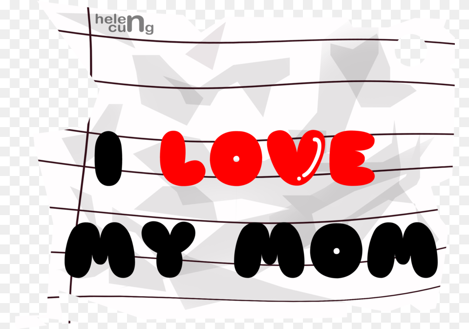 I Love You Mom Download Graphic Design, Text, Bag Free Png