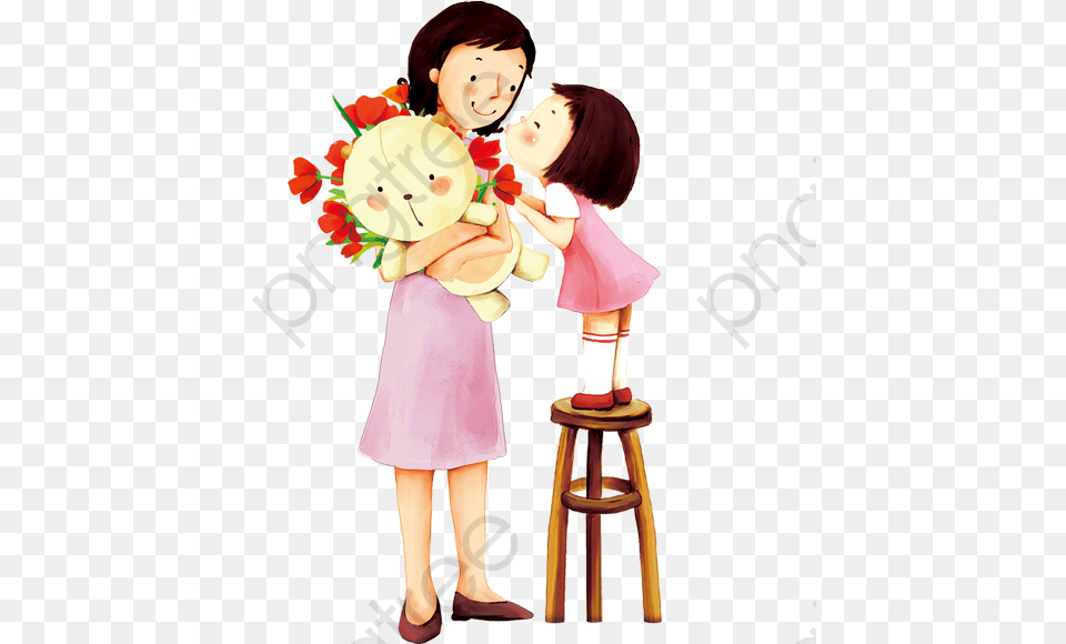 I Love You Mom Mothers Day Images In Hindi, Bar Stool, Child, Person, Female Png Image