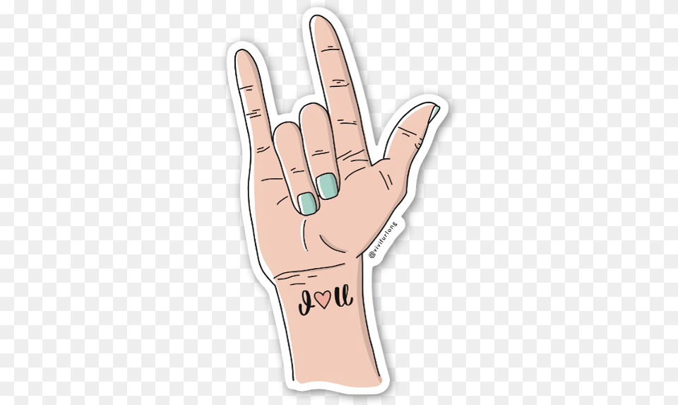 I Love You Sign Language Skin Color Stickerapp Love You Sign Language, Body Part, Clothing, Glove, Hand Png Image
