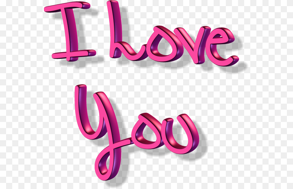I Love You Words Download, Light, Purple, Neon, Text Free Transparent Png