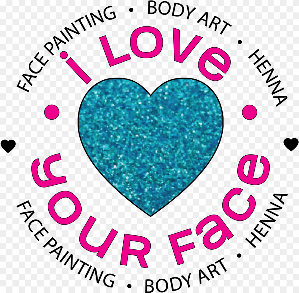 I Love Your Face Paint, Glitter, Heart Free Transparent Png
