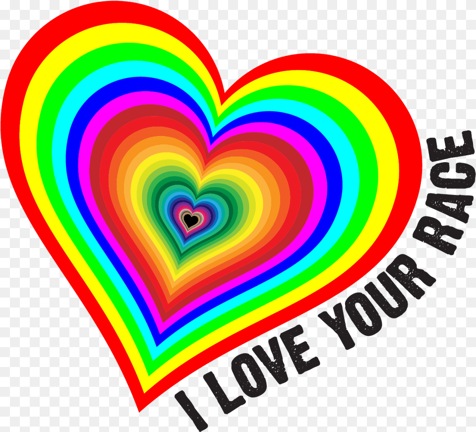 I Love Your Race Share The Love Heart, Light Free Png Download