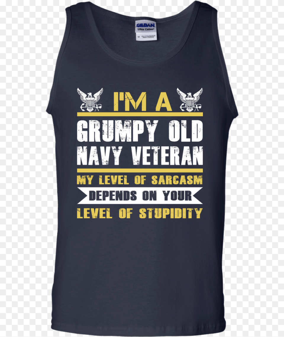 I M A Grumpy Old Navy Veteran Shirt Tank Sweater Active Tank, Clothing, T-shirt, Tank Top, Animal Free Transparent Png