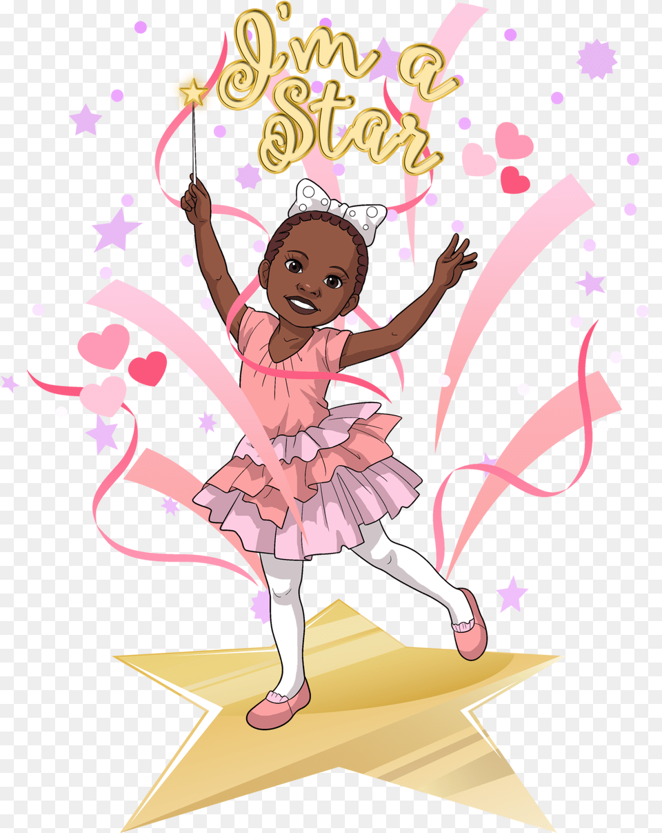 I M A Star Happy Birthday Black Girl, Person, Dancing, Leisure Activities, Child Png Image