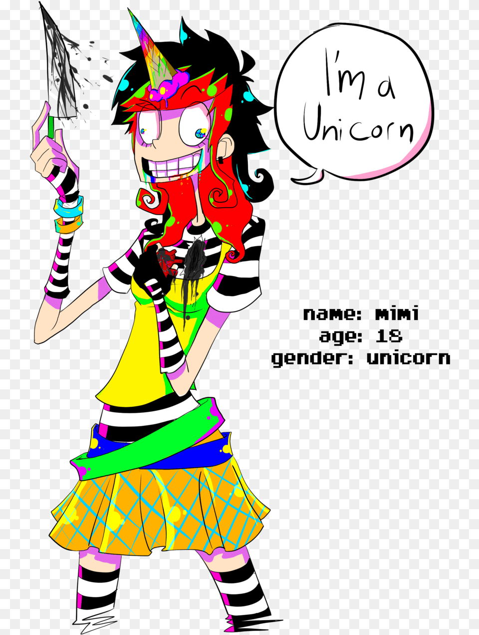 I M A Unicorn By Neo Rippiru Cartoon, Book, Clothing, Comics, Costume Free Png