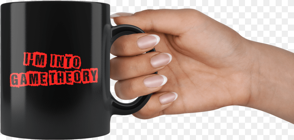 I M Into Game Theory 11oz Black Mug Funny Dnd, Body Part, Finger, Hand, Person Free Transparent Png