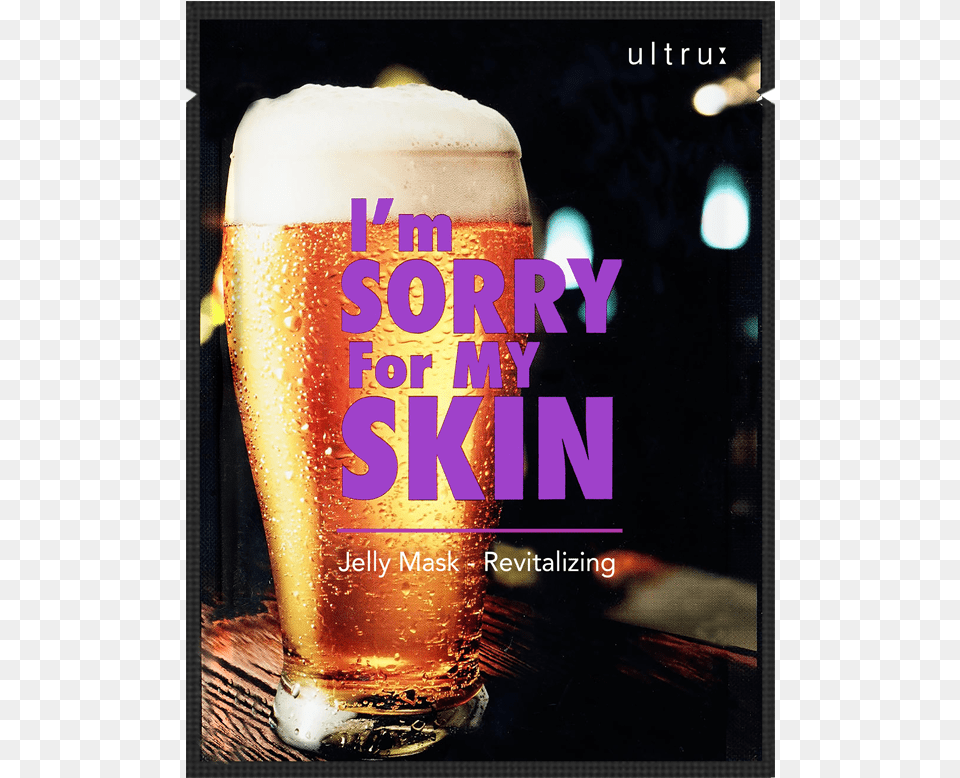 I M Sorry For My Skin Jelly Mask Revitalizing, Alcohol, Beer, Beverage, Glass Free Transparent Png