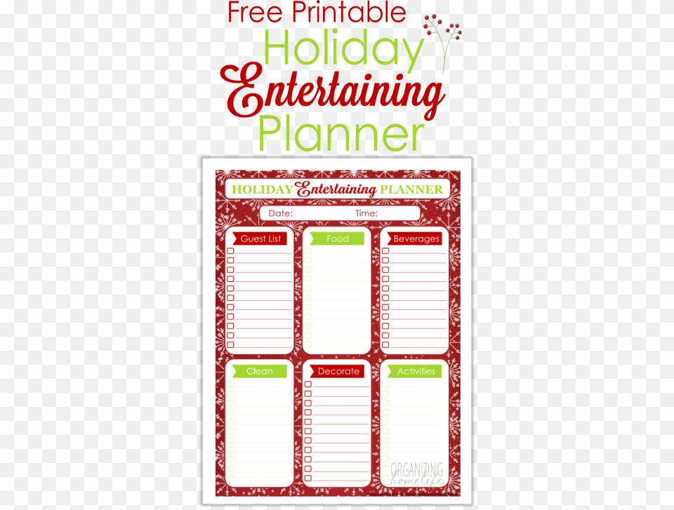 I Made A Planning Printable To Help You Get Your Christmas Party Planning Template, Page, Text Free Png Download