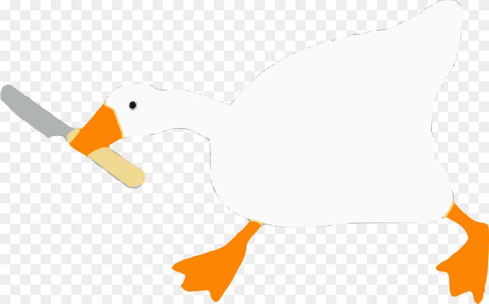 I Made A Version Of Goose With Knife Peace Was Never An Option Phone, Animal, Beak, Bird, Baby Free Transparent Png