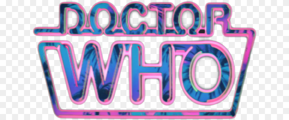 I Made A Vaporwave Doctor Who Logo Dot, Light, Neon, Architecture, Building Png Image