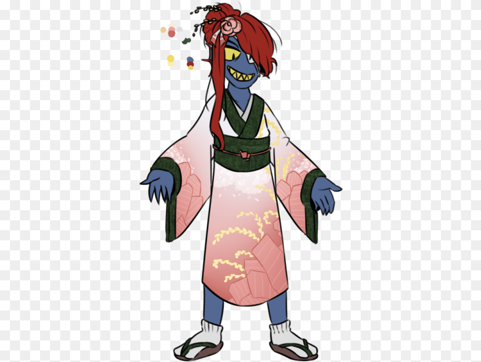 I Made An Undyne Thats Sushi I Made It For A Contest Food, Book, Publication, Gown, Formal Wear Png