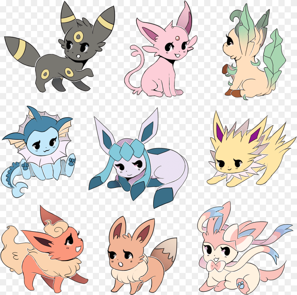 I Made Eeveelution Stickers As Well As Other Products Eevee Evolution, Book, Comics, Publication, Baby Free Png