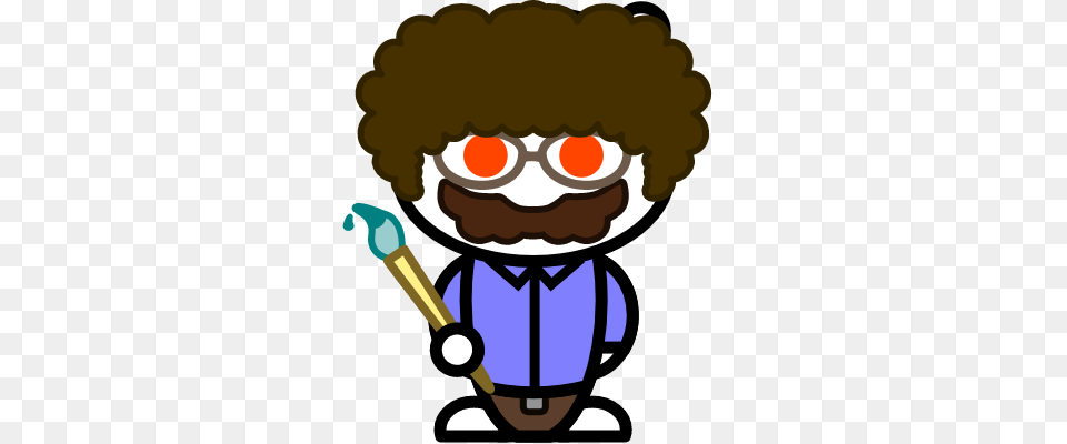 I Made My Snoovatar Into Bob Ross Snoovatars, Baby, Person, Cream, Dessert Free Png